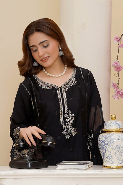 Raven Black - Embroidered 3pc