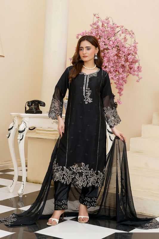 Raven Black - Embroidered 3pc
