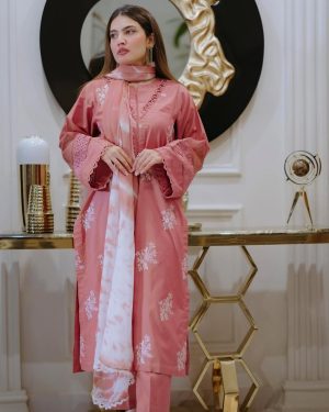 Pink Aura – 2-Piece Cotton Suit (Pink)